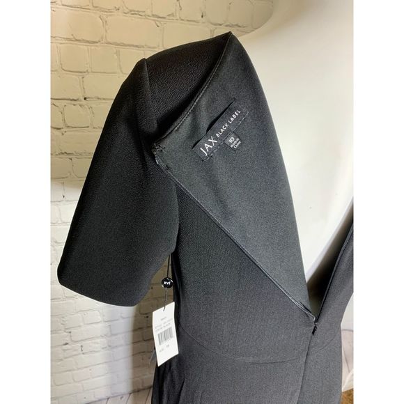 JAX Black Label Black Embroidered Flower Dress - Picture 3 of 5